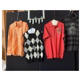 ASSORTED MENS TOPS, INCLUDES EXPRESS ORANGE