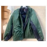 CHAPS RALPH LAUREN MENS JACKET, GREEN AND NAVY