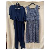 WHITE HOUSE BLACK MARKET NAVY JUMPSUIT, SIZE 10,