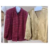 DONCASTER SIGNATURE RED TWEED BLAZER, TALBOTS