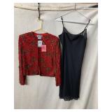 ADRIANNA PAPELL BOUTIQUE EVENING JACKET, RED