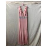 JOVANI EVENING GOWN, PINK, SLEEVELESS, DEEP