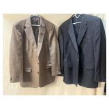 BELLAMIN PURE WOOL SPORT COAT, BROWN HERRINGBONE