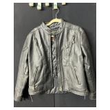 EVENT LEATHER MOTORCYCLE JACKET, BLACK LEATHER,