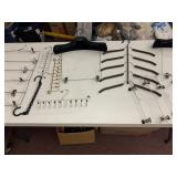 ASSORTED CLOTHING HANGERS, INCLUDES MULTI-TIERED