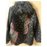 WRAPS BY CANVASBACKS JACKET, BLACK AND GREY WOOL