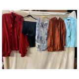 APRIL MARIN RED RUFFLED CARDIGAN, WHITE HOUSE