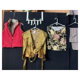 CHARTER CLUB PETITE QUILTED FAUX FUR VEST,
