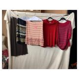 ASSORTED LADIES SKIRTS AND SWEATERS, VARIOUS