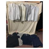 ASSORTED MENS BUTTON DOWN AND POLO SHIRTS,
