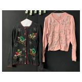 B.P. DESIGN AND DRESS BARN CARDIGANS, EMBROIDERED