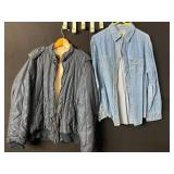 NAVY QUILTED BOMBER JACKET, RIDERS JEANSWEAR