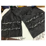 LORD & TAYLOR BLACK SHAWL, BEADED AND SEQUINED