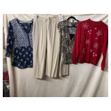 LUCKY BRAND FLORAL BLOUSE, LL BEAN PANTS, JKLA
