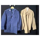 US AIR FORCE DRESS BLUE JACKET, SIZE 42S, BRASS