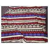 GEOMETRIC PATTERN DUVET COVER, MULTICOLOR, RED,