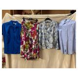LIZ BAKER BLOUSE, SUNDANCE FLORAL SKIRT, COTSWOLD