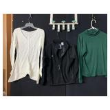 INDIGENOUS WHITE KNIT TOP, SNOZU BLACK FLEECE