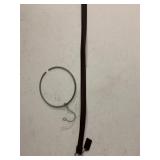COACH LEATHER BELT, DARK BROWN, SILVER-TONE