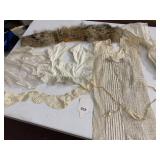 VINTAGE TEXTILES, CROCHETED DRESS, EYELET