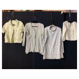 WOMENS TOPS, J.JILL LINEN SHIRT, HABITAT STRIPED