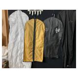 ASSORTED GARMENT BAGS, INCLUDES ANNE BARGE,