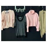 ASSORTED KNITWEAR, CARROLL REED PINK CARDIGAN,