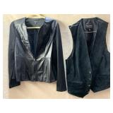 PREMISE PETITE FAUX LEATHER JACKET, ZIP FRONT,
