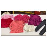 ASSORTED GIRLS CLOTHING, INCLUDES VELOUR SKIRTS,