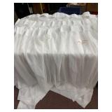 WHITE SHEER CURTAIN PANELS, PLEATED TOP, ASSORTED