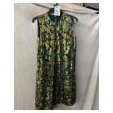 METALLIC GOLD BROCADE DRESS, SLEEVELESS,