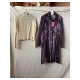 DKNY JEANS LAMBS WOOL BEADED SWEATER, MOCK NECK,