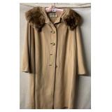 CROWN REGENCY 100% MONGOLIAN CASHMERE COAT,