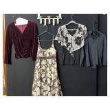 DRESSBARN FLORAL DRESS, ESPRESSO FLORAL BLOUSE,