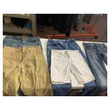 ASSORTED DENIM AND CASUAL PANTS, WRANGLER JEANS,