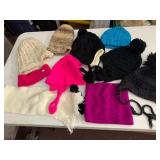 ASSORTED WINTER HEADWEAR AND ACCESSORIES,