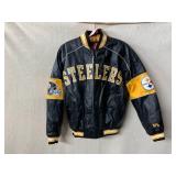 NFL PITTSBURGH STEELERS LEATHER JACKET, QUILTED