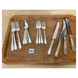 ASSORTED SILVER-PLATE FLATWARE, INCLUDES FORKS,