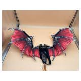 STEAMPUNK STYLE MECHANICAL WINGS, RED FABRIC,