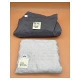 ASSORTED TABLE LINENS, INCLUDES GREY TABLE COVER