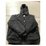 DICKIES QUILTED-LINED HOODED WORK JACKET, BLACK,