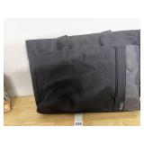 SOLO BLACK NYLON TOTE BAG, MULTIPLE INTERIOR