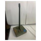INDUSTRIAL STOOL BASE, CAST IRON UPRIGHT, GREEN