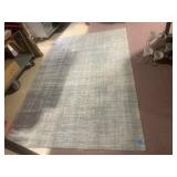 AREA RUG, ABSTRACT PATTERN, BLUE AND GREY TONE,