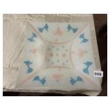 SQUARE GLASS CEILING LIGHT SHADE, JUMP ROPE GIRL