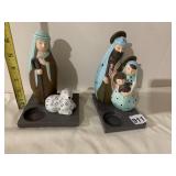 PARTYLITE NATIVITY FIGURINES, CERAMIC, INCLUDES