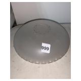 FROSTED GLASS LIGHT FIXTURE SHADE, SCALLOPED EDGE