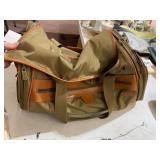 HARTMANN DUFFEL BAG, TAN CANVAS, TAN LEATHER