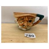 CHARACTER MUG, FIGURAL WINKING MAN, GLAZED