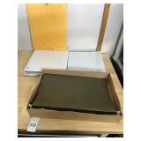 OFFICE SUPPLIES, INCLUDES TWO WHITE BINDERS,